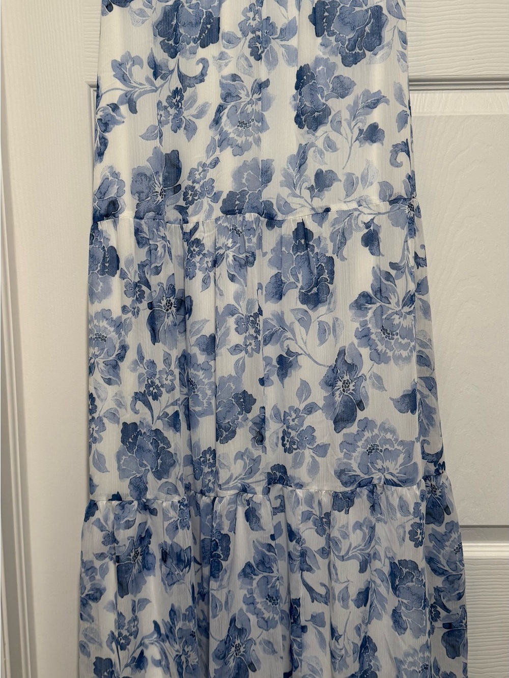 NWOT Haver London Blue Floral Maxi Skirt XL